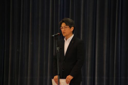 教頭先生激励(校長先生出張のため)