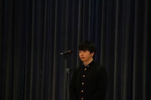 生徒会長の激励